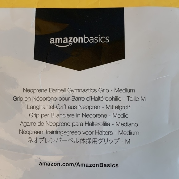 Amazon Basics Neoprene Barbell Gymnastics Grip Black Size Medium - Picture 7 of 11